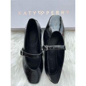 🆕 Katy Perry Women's Mary Jane Flats Black Size 5 Casual Round Toe